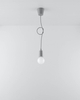 LAMPA wisząca SL.0575 industrialna OPRAWKA na żarówkę ZWIS przewód kabel szary