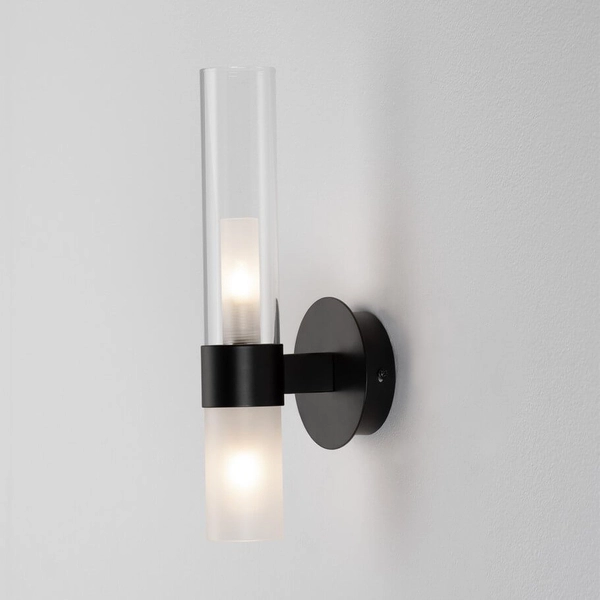 Metalowy kinkiet pokojowy Acuna LE43348 czarny przezroczysty