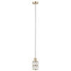 Nowoczesna lampa wisząca Alma PND-40668-1-HBR szklana złoty przezroczysty