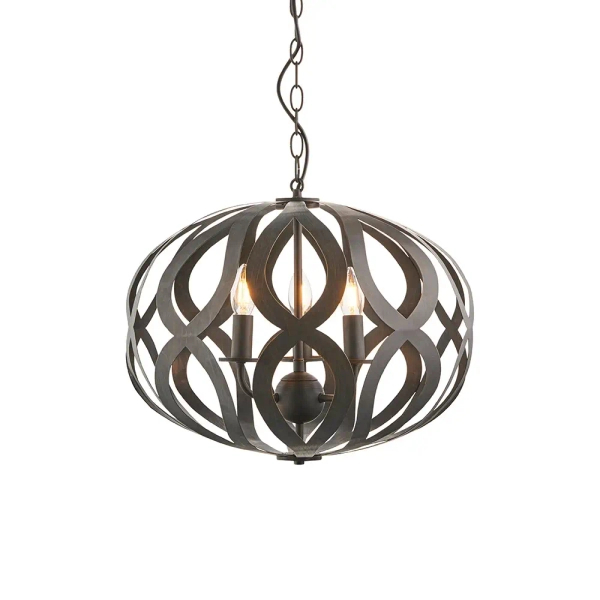 Metalowa wisząca lampa Sirolo 81750 na łańcuchu antyczna brązowa