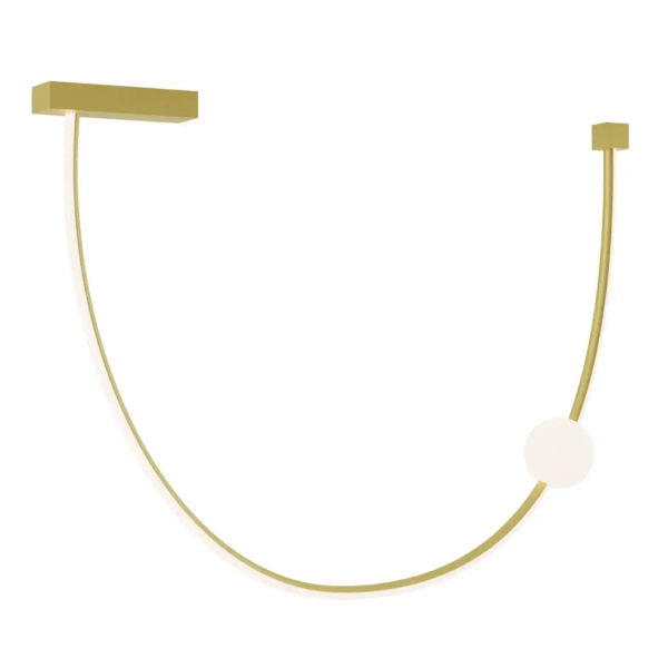 Liniowa sufitowa lampa ledowa 22250 LED 19W 3000K do jadalni złoty