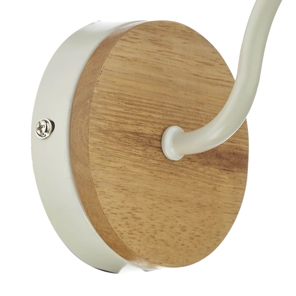 Kinkiet ścienny Blyton BLY0743 Dar Lighting retro drewniany kremowy