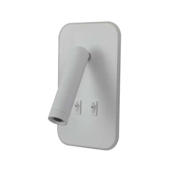 Ścienny kinkiet ledowy Doria WL-83957-1-WH LED 8W 3000K do czytania biały