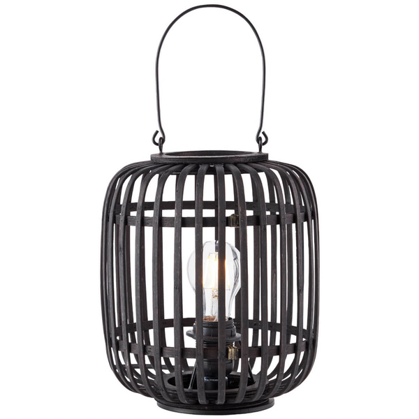 Bambusowa lampa stołowa Woodrow 93062/76 lampion czarny