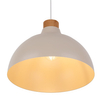 Kopułowa lampa wisząca Cap 5664 TK Lighting do salonu drewniana beżowa