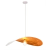 Lampa wisząca kompozyt LEAF miedziana biała 1xE27 do jadalni 41922