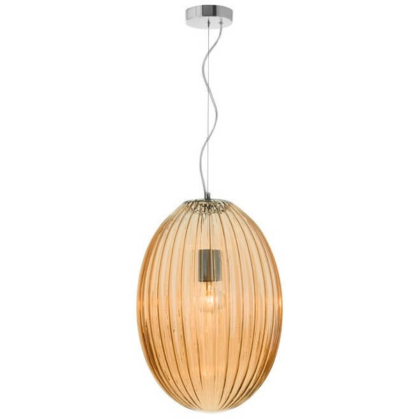 Jadalniana lampa wisząca AYAPEL LE41888 bursztynowy srebrny