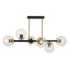 Wielopunktowa lampa sufitowa Sintra 3030/6 BL TR kulista złota czarna