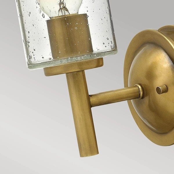 Lampa na ściane Collier HK-COLLIER1 Hinkley na przedpokój szklana mosiądz