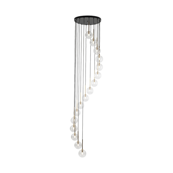 Kaskadowa lampa wisząca Aurora 10182 TK Lighting kule złota czarna