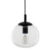 Zwieszana lampa szklana kula VIBE 5823 do sypialni czarny przezroczysty