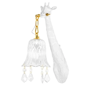 Ścienna lampa designerska GIRAFFE MSE1501100400 żyrafa crystals biała