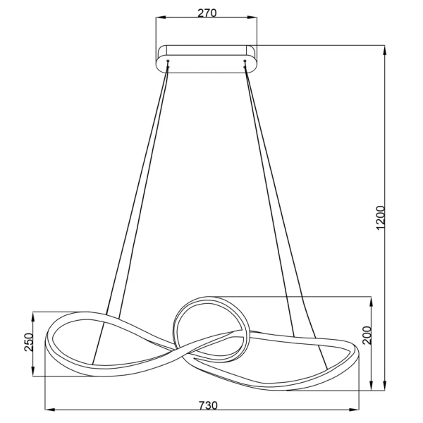 Lampa wisząca MARCO BLACK ML8116 LED 42W 4000K do salonu czarna