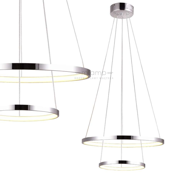 Wisząca lampa LUNE 32-64769 futurystyczna zwis LED 40W 4000K rings chrom