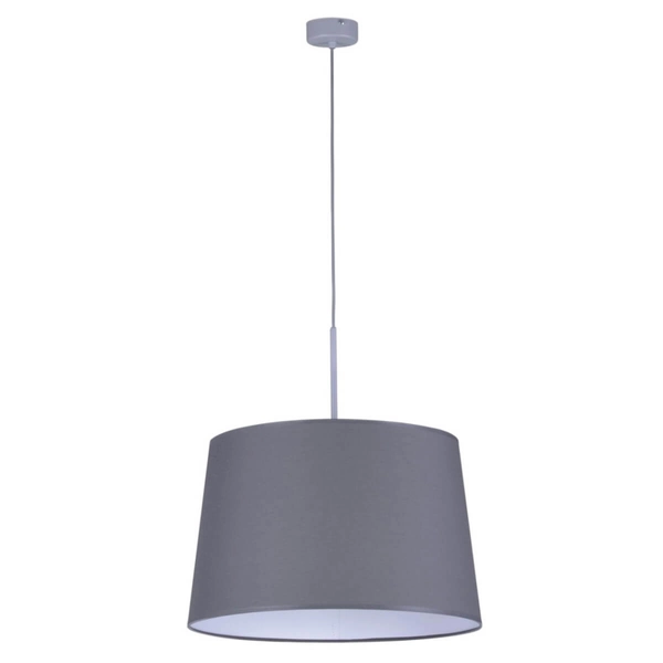 Wisząca lampa z abażurem Remi Gray K-4370 Kaja materiałowa szara