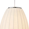 Jedwabna lampa zwis SILK ST-2335-30 do salonu tkanina biała