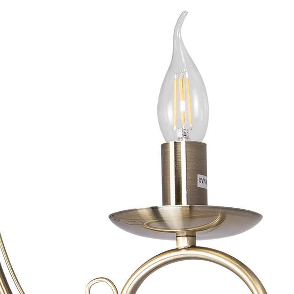 Żyrandol LAMPA wisząca VEN W-N 1541/3 PN metalowa OPRAWA klasyczny zwis świecznikowy maria teresa patyna