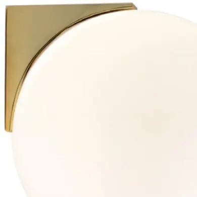 Łazienkowa lampa naścienna 20149 kula okrągła IP44 mosiądz biała