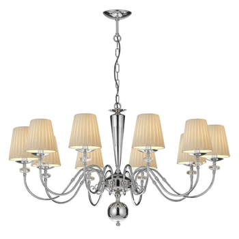 Salonowy żyrandol LILOSA 256 AMPLEX abażurowy chrom