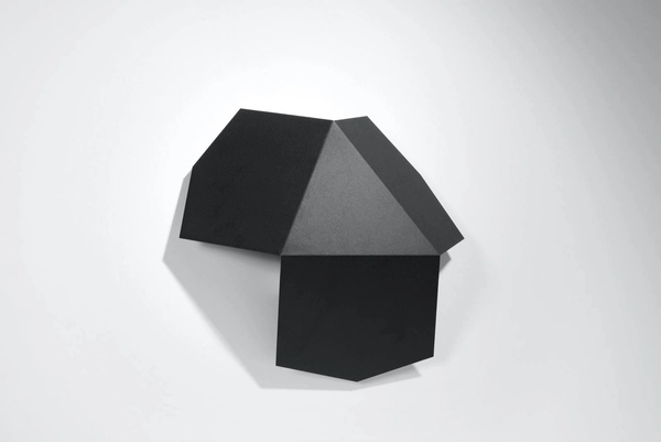 Kinkiet LAMPA ścienna SL.0425 metalowa OPRAWA geometryczna czarna