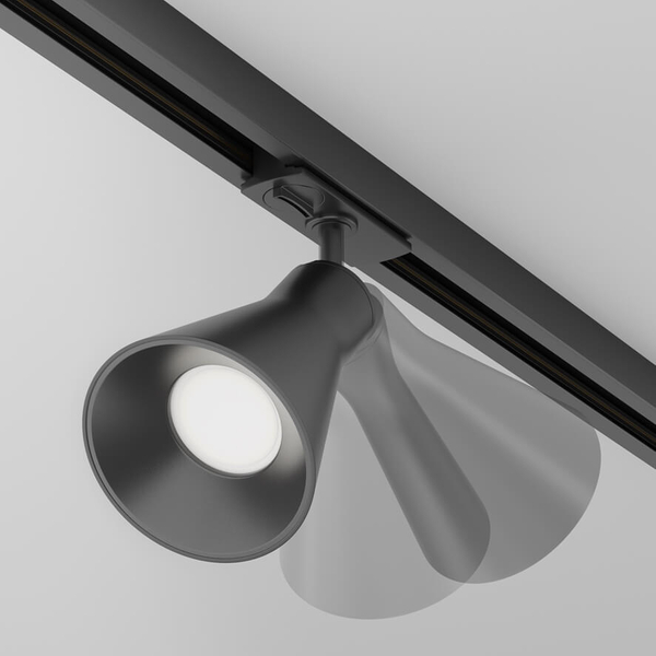Lampa sufitowa szynowa jednofazowa Virar TR022-1-GU10-B ścieżka świetlna czarna