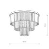 Lampa sufitowa glamour CRISTAL 7628 kryształowa srebrna przezroczysta