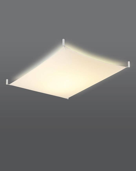 LAMPA sufitowa SL.0737 prostokątna OPRAWA plafon materiałowy biały