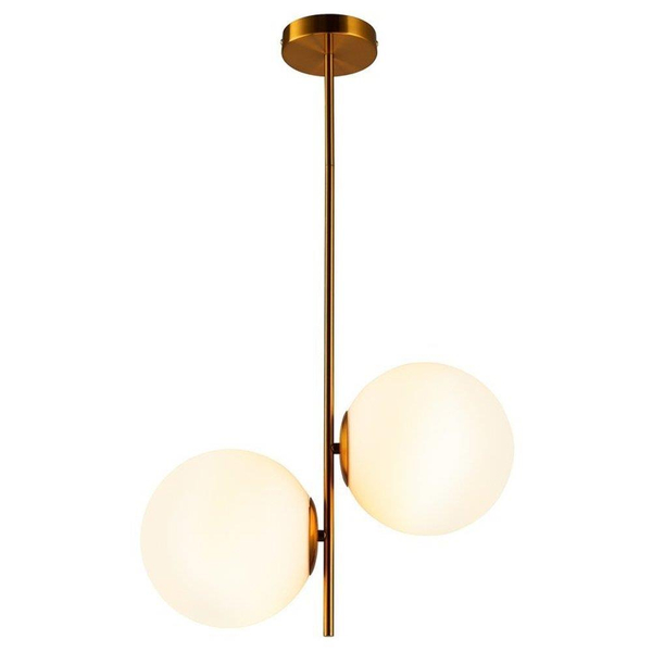 Szklane kule lampa wisząca Venus ST-5025-2 BRASS Step art deco mosiądz