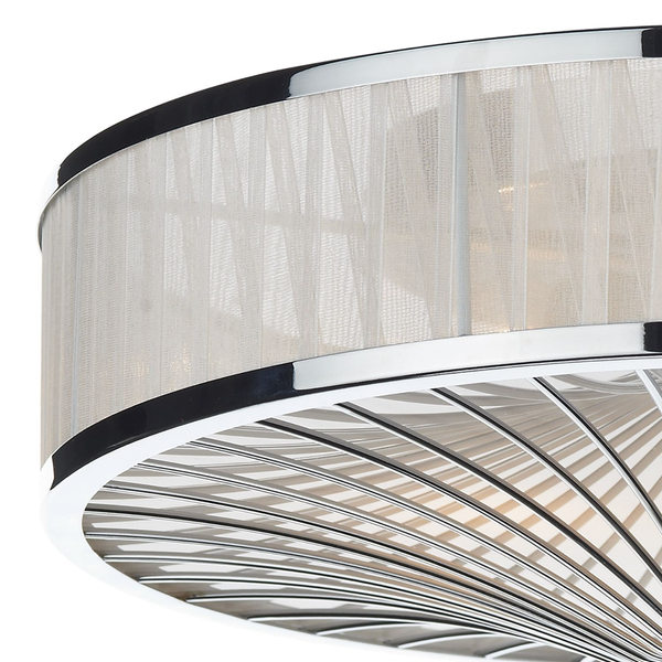 Dekoracyjny okrągły plafon Oslo OSL5050 Dar Lighting hampton chrom biały