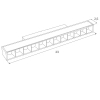 Lampa magnetyczna liniowa M0004N LED 10W 3000K system on/off czarny