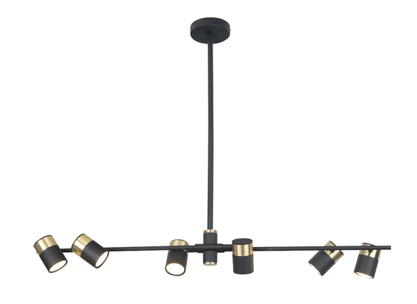 Loftowa lampa sufitowa PUMA P0409 regulowana reflektorki czarne złote