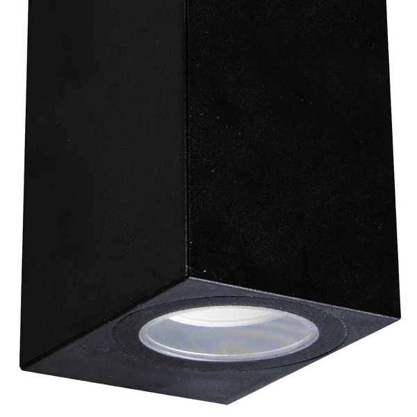 Czarny kinkiet GAMP 04019 Ideus prostokątna lampa elewacyjna IP54