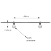 Zwisająca girlanda Unite 108651 Markslojd LED 36W 2700K IP44 czarna