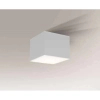 Kwadratowa lampa sufitowa SUWA 7721 kostka metalowa IP44 biała