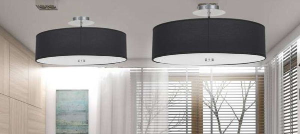Plafon LAMPA sufitowa 6390 Nowodvorski abażurowa OPRAWA klasyczna okrągła czarna