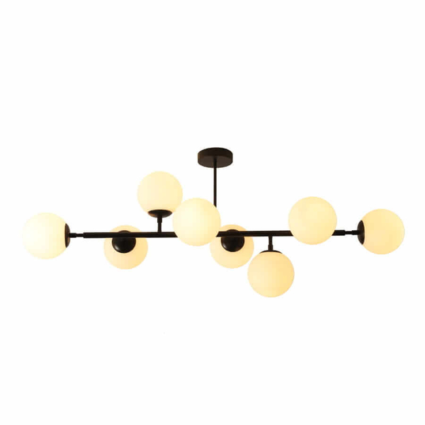 Modernistyczna lampa sufitowa DORADO LP-002/8P BK loftowa molekuły czarne białe OUTLET