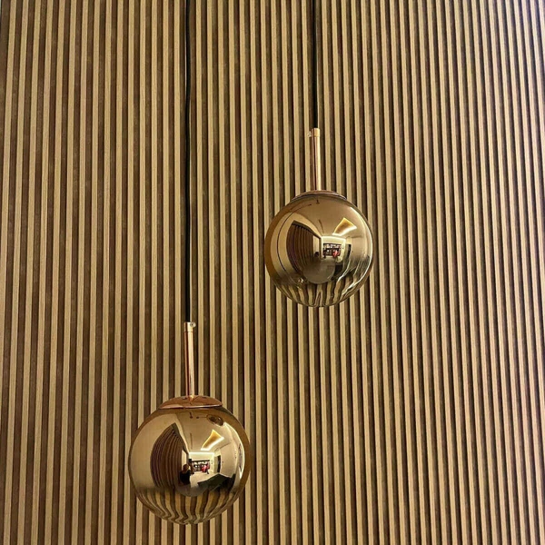 Okrągła lampa wisząca Palla LP-2844/1P S GD Light Prestige kulka ball złota