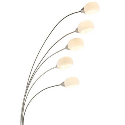 Łukowa lampa podłogowa Jaspa 76568 LED 5,5W 3000K srebrny biały