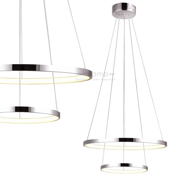 Wisząca lampa LUNE 32-64769 futurystyczna zwis LED 40W 4000K rings chrom