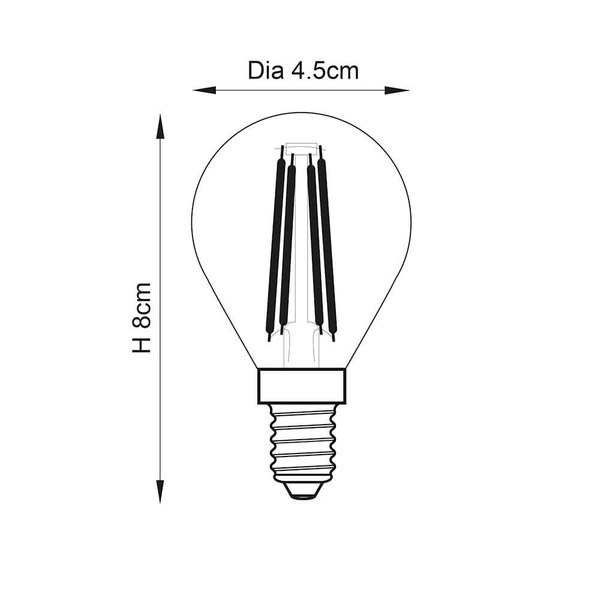 Żarówka żarnikowa 93019 Endon LED E14 4W 420lm 2700K ściemnialna