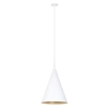 Minimalistyczna lampa wisząca VESUVIO 41026 stożek kompozyt biały
