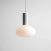 Lampa nad stół wisząca Flo Grey M 7000G22_M owalna szara