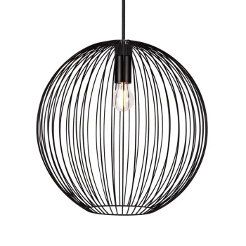 Industrialna lampa wisząca Beroni 2213303003 druciana kula czarny