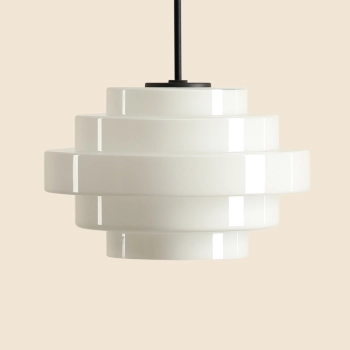 Lampa wisząca do salonu Filo Milky 9002PL_G1_S biała czarna