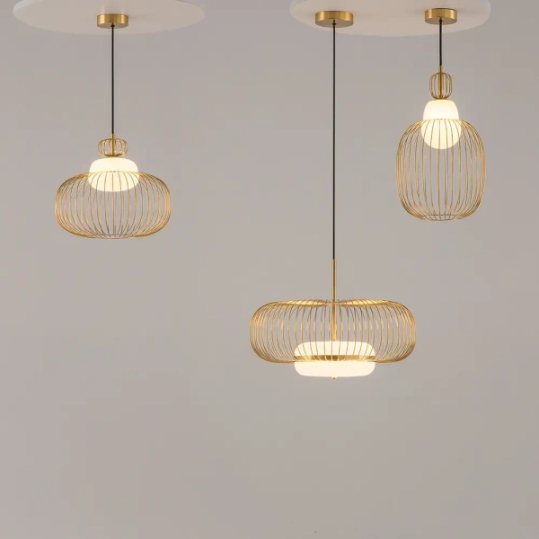 Druciana lampa wisząca Levitation MOD376PL-L30G3K LED 20W 3000K mosiądz