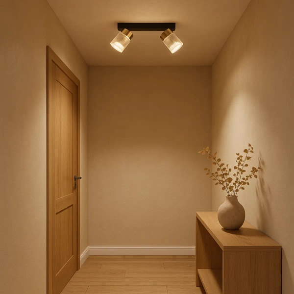 Kryształowa sufitowa lampa Erovia LP-5923/2WS GD LED 10W CCT złoty