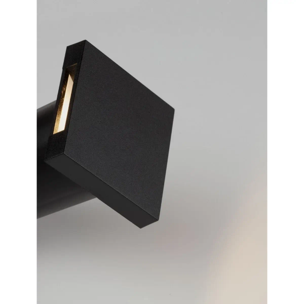 Kwadratowa lampa ścienna TENAVIA LE75342 LED 1W 3000K IP67 czarny