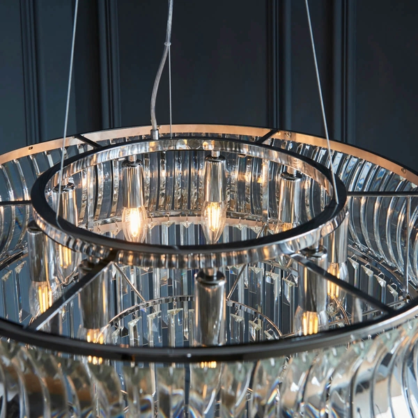 Kryształowa lampa wisząca L&-1104530 srebrny przezroczysty