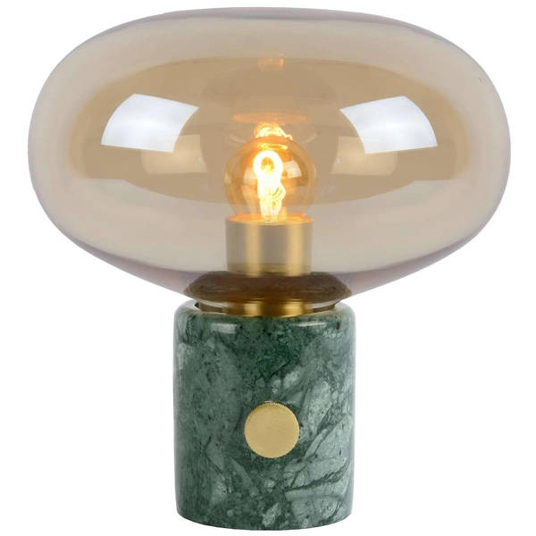 Loftowa LAMPA stołowa CHARLIZE 03520/01/62 Lucide marmurowa LAMPKA stojąca zielona bursztynowa