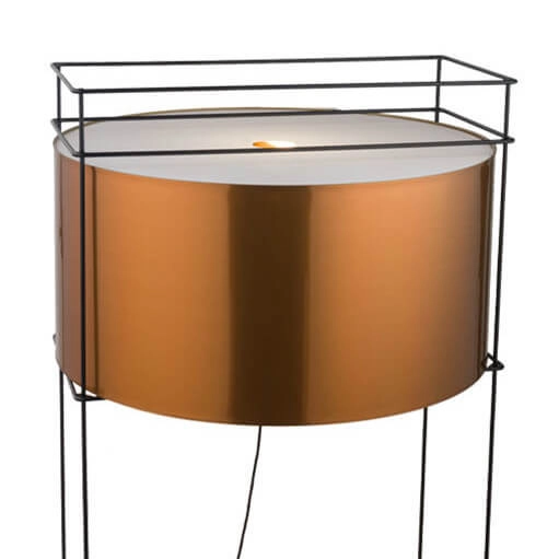 Stojąca lampa metalowa PAA 9525 Dohar jadalniana czarna miedziana